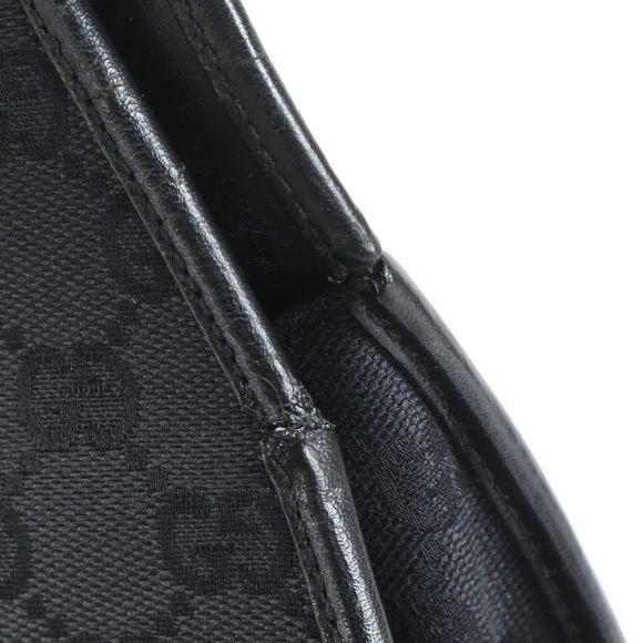 Gucci GG Canvas Jackie 002-1067 Leather Shoulder Bag Shoulder Hand Black - Picture 7 of 11